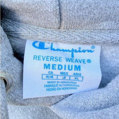 Champion Reverse Weave Hoodie Mens Large Gray Heavyweight Pullover - product photo 4
