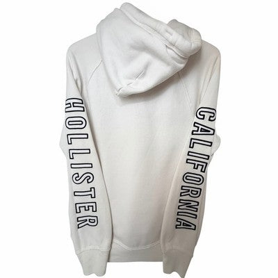 Hollister California White Spellout Hoodie Mens Medium - product photo 2