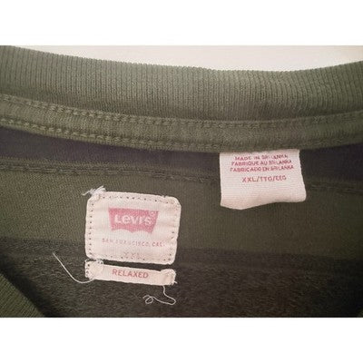 Levis Vintage Style Shirt Mens Large Green Pattern Striped Sweater Casual - product photo 3
