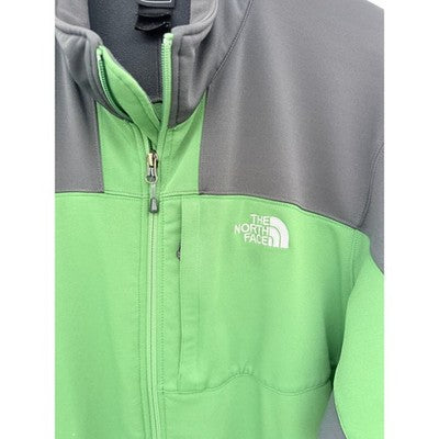 The North Face Soft Shell Jacket Mens Large Green Gray Full Zip Fleece Lined - product photo 4