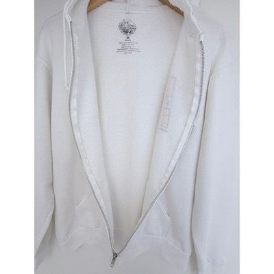 Run Forrest Run Bubba Gump Shrimp Co Hoodie Mens Medium White Full Zip Graphic - product photo 5