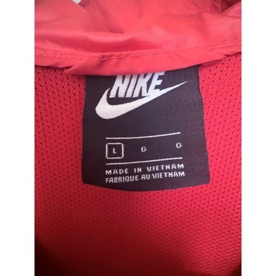 Nike Red Black Swoosh Windbreaker Womens Large - product photo 3