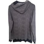 Hurley Mens Full Zip Fleece Jacket Gray Herringbone Logo Large - product photo 2