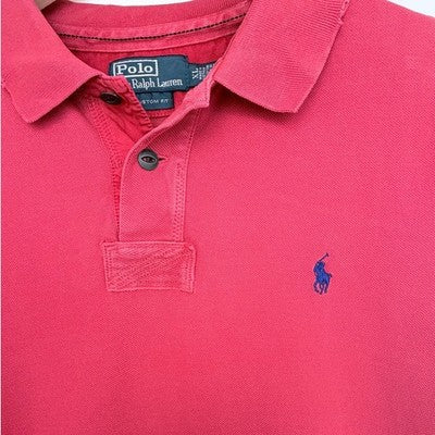 Polo Ralph Lauren Polo Shirt Mens XL Red Custom Fit Pony Logo - product photo 4