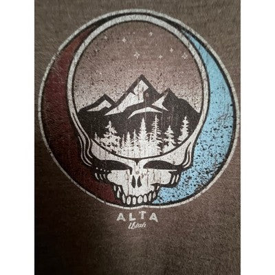 Spectra Alta Utah Skull Mountain Graphic T Shirt Mens Medium Brown - product photo 5