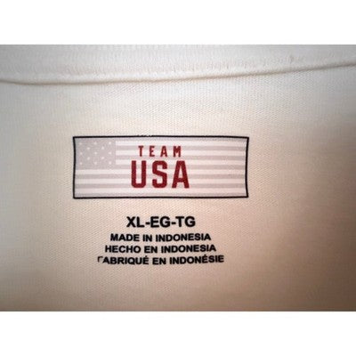 Team USA Olympic Team Graphic T Shirt White Mens XL - product photo 3