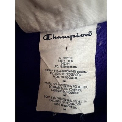 Champion Reverse Weave Mens M Purple Pullover Hoodie - product photo 5