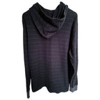 Billabong Mens Long Sleeve Hoodie Black Pinstripe Lightweight Size Large - product photo 2