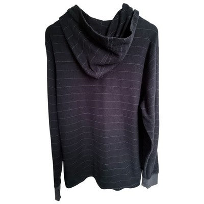 Billabong Mens Long Sleeve Hoodie Black Pinstripe Lightweight Size Large - product photo 2