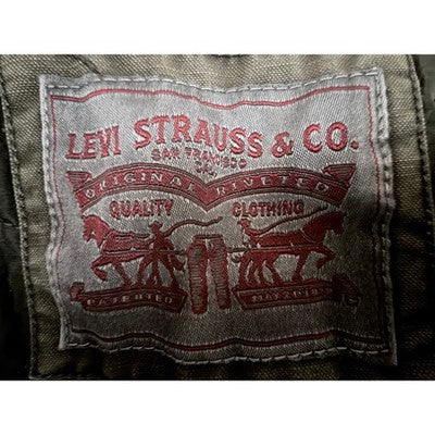 Levi Strauss Military Field Jacket Men Large Olive Green Cotton Full Zip Utility - product photo 3