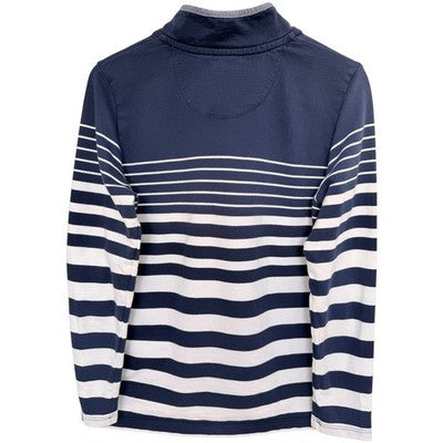 LL Bean Rugby Shirt Mens Medium Navy White Striped Long Sleeve Casual Classic - product photo 2