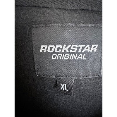 Rockstar Original Flame Graphic Hoodie Mens XL Black Red Streetwear Pullover - product photo 3