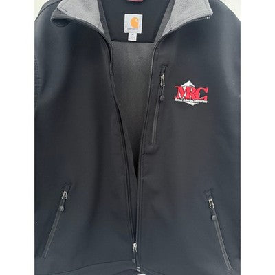 Carhartt Soft Shell Jacket Mens XL Black Full Zip Embroidered Workwear Coat - product photo 5
