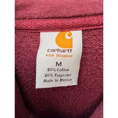 Carhartt Hoodie Womens M Burgundy Workwear Pullover Heavyweight - product photo 4