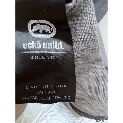 Ecko Unltd Short Sleeve Hoodie Mens Medium Gray Tie Dye Streetwear Rhino Logo - product photo 3