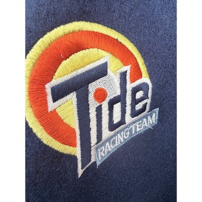 Steer Brand Tide Racing Team Varsity Jacket Mens XL Wool Leather USA Snap Front - product photo 4