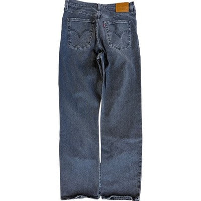 Levis Ribcage Jeans Womens 30 Black High Rise Straight Distressed Denim - product photo 2