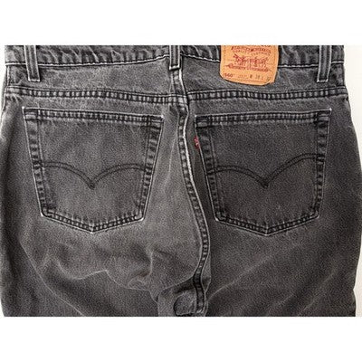 Levis 560 Loose Fit Jeans Mens 38x32 Black Wash Tapered Leg Denim - product photo 4