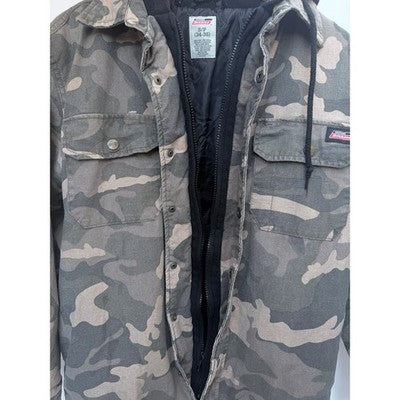 Dickies Camo Hooded Jacket Mens Small Quilted Lined Workwear Camouflage Coat - product photo 4