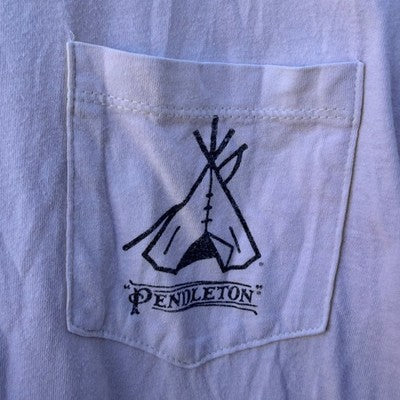 Pendleton Pocket T Shirt Mens Small White Graphic Logo Tee - product photo 4