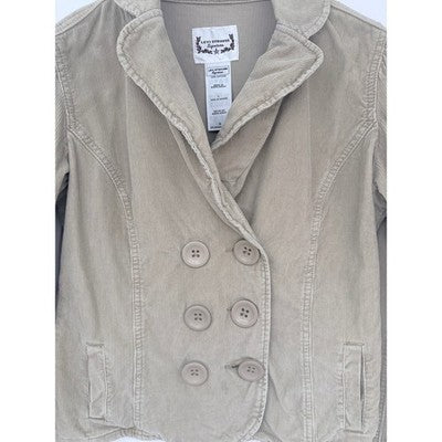 Levi Strauss Signature Corduroy Jacket Womens Large Beige Peacoat - product photo 4
