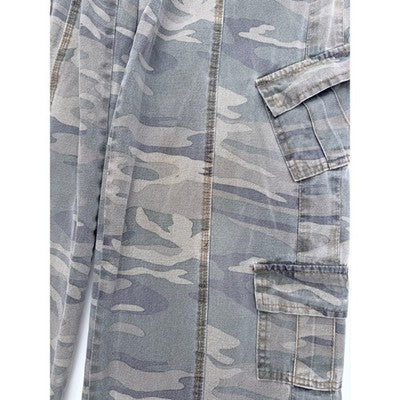 Y2K Camo Cargo Pants Womens 5 27 Wide Leg Baggy Utility Streetwear - product photo 5
