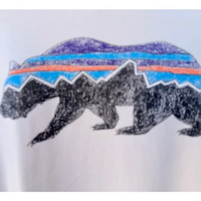 Patagonia Bear Graphic T Shirt Mens Medium Cream Organic Cotton - product photo 4