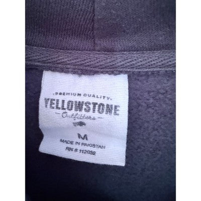 Yellowstone National Park Hoodie Mens Medium Gray Pullover Sweatshirt - product photo 3