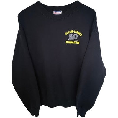 Roland Leong 50th Anniversary Drag Racing Sweatshirt Mens Large Black Crewneck - product photo 2
