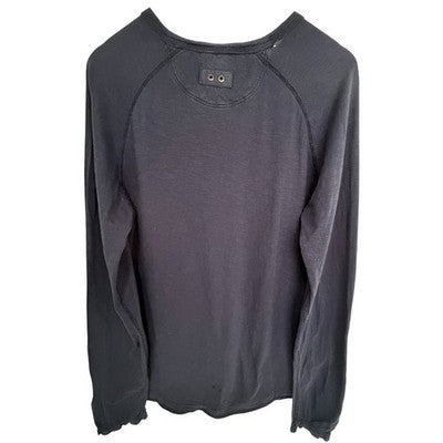 Converse One Star Henley Shirt Womens Medium Black Long Sleeve Casual Top - product photo 2