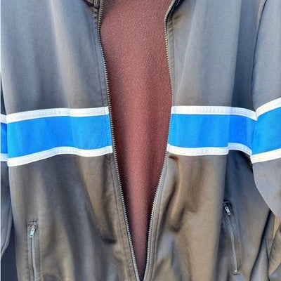 Squash Full Zip Track Jacket Mens XL Black Blue Stripe - product photo 4