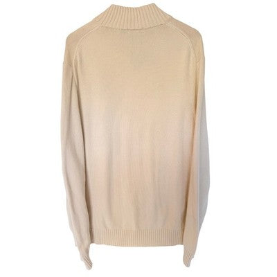 Polo Ralph Lauren Quarter Zip Sweater Mens XXL Cream Knit Pullover Logo - product photo 2
