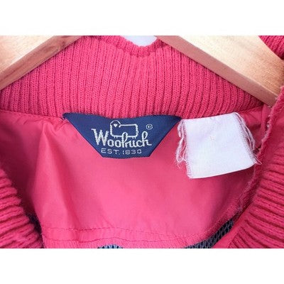 Woolrich Colorblock Windbreaker Jacket Mens Large Blue Red Full Zip Vintage - product photo 3