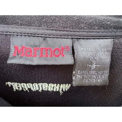 Marmot Fleece Jacket Mens Small Green Black Full Zip Outdoor Hiking Coat - product photo 3