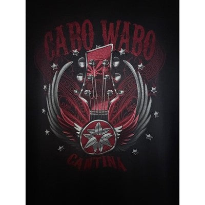 Cabo Wabo Cantina Guitar Graphic T Shirt Mens XL Black Red Short Sleeve Tee - product photo 4