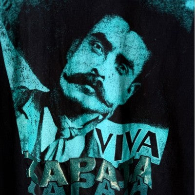 Viva Zapata T Shirt Mens Large Black Graphic Mexican Art Vintage Style Tee - product photo 4