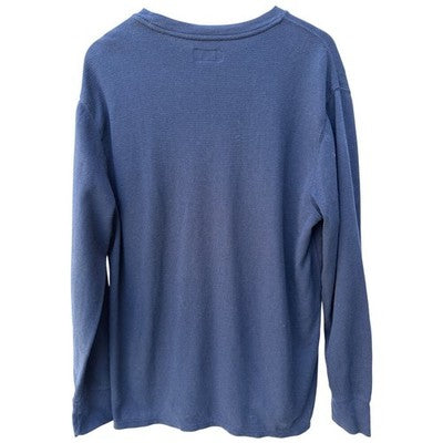 Polo Ralph Lauren Waffle Knit Shirt Mens XL Blue Long Sleeve Sleepwear Top - product photo 2