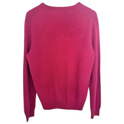 Polo Ralph Lauren Merino Wool Sweater Mens Medium Red V Neck Pony Logo - product photo 2
