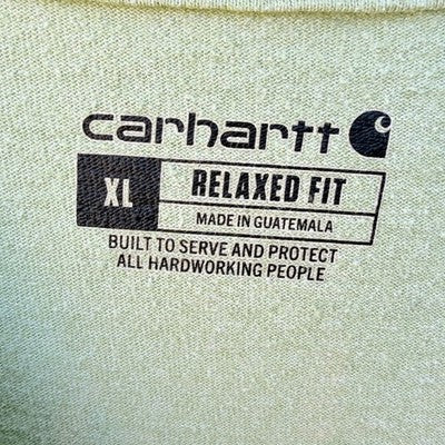 Carhartt Pocket T Shirt Mens XL Green Relaxed Fit Workwear Logo - product photo 3