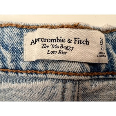 Abercrombie 90s Baggy Low Rise Jeans Womens 26 Light Wash - product photo 5