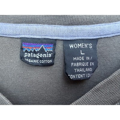 Patagonia Womens Large Organic Cotton Long Sleeve Gray Minimalist Outdoor Shirt - product photo 3