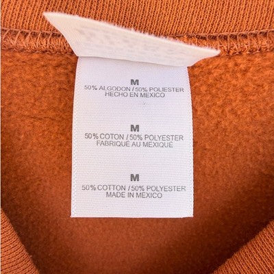 Texas Longhorns Sweatshirt Mens Medium Orange Crewneck NCAA Football Graphic - product photo 3