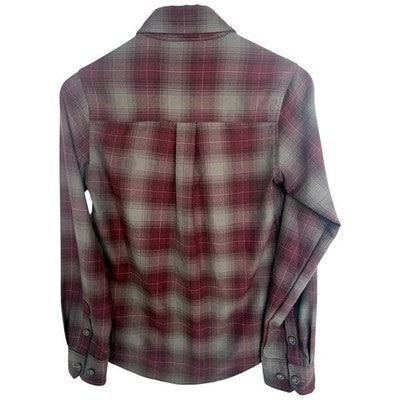 Dixxon The Juarez Flannel Shirt Womens Small Plaid Snap Front - product photo 2