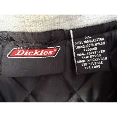 Dickies Hooded Flannel Jacket Mens XL Black White Plaid Workwear - product photo 3