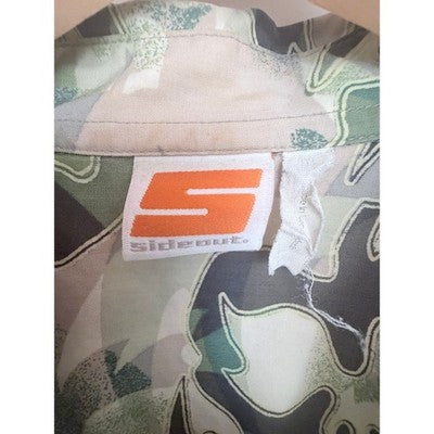 Sideout Green Camo Leaf Button Up Shirt L - product photo 5