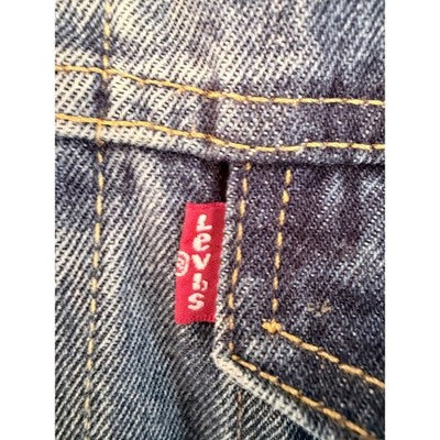 Levis 72334 Denim Trucker Jacket Mens Medium Blue Button Front - product photo 5
