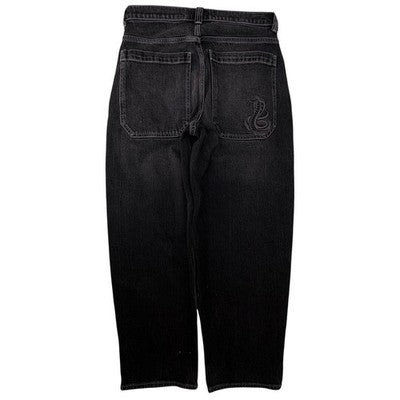 Hollister Baggy Skater Jeans Womens 29x30 Black Wash Cobra Pocket Denim - product photo 2