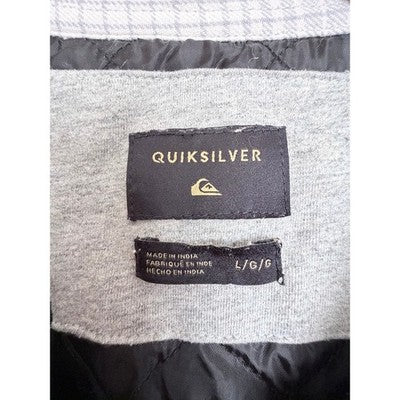 Quiksilver Plaid Quilted Jacket Mens Large - product photo 3