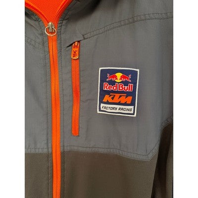 Red Bull KTM Jacket Mens Large Gray Orange Full Zip Racing Hooded Motorsport - product photo 3
