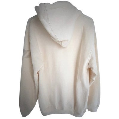 Goodyear Racing Pullover Hoodie Mens Medium Made In USA Cream NWT - product photo 2